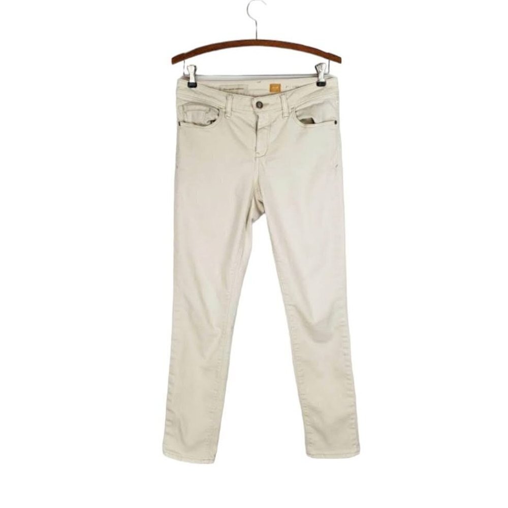 Pilcro Stet Ivory Jeans Classic Mid Rise Skinny Ankle Pants Womens Size 28